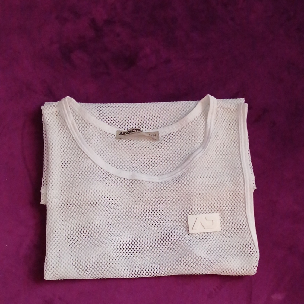 Addicted Brands White Mesh Tank Top - Picture 4 of 4